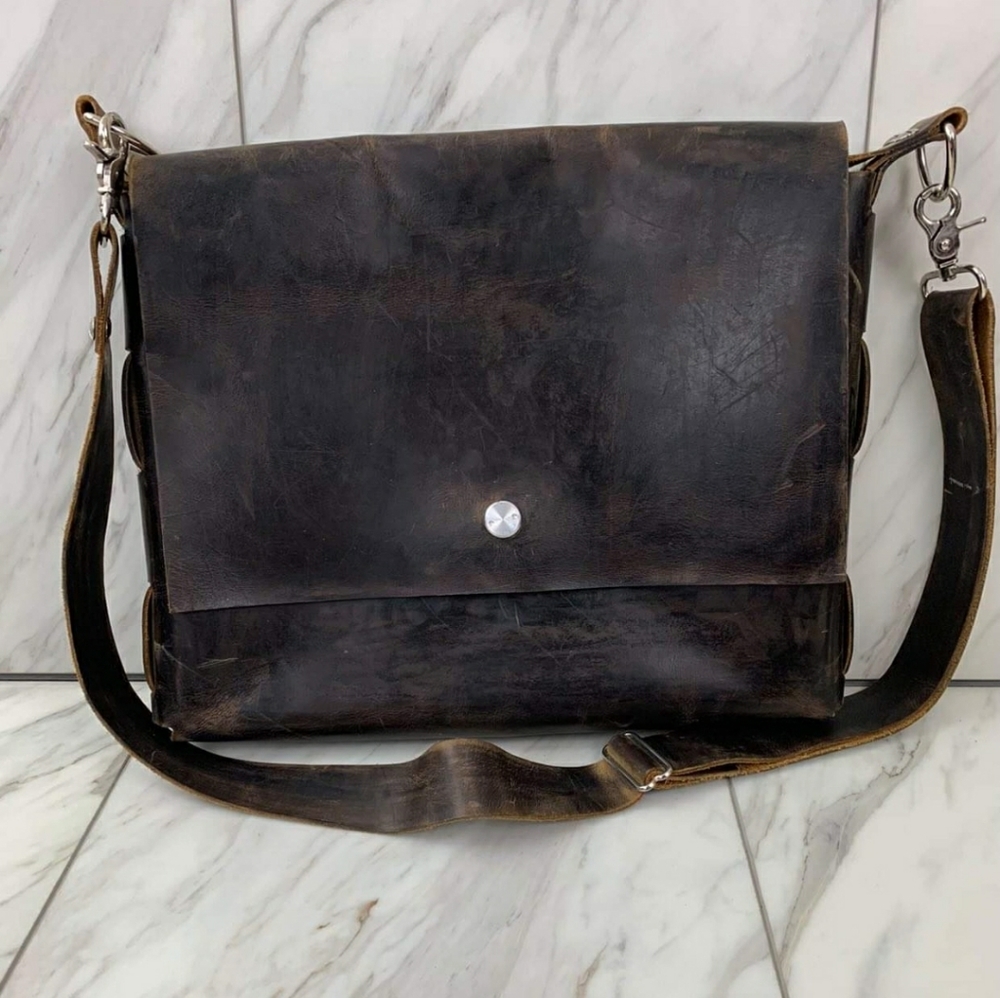 Genuine leather crossbody